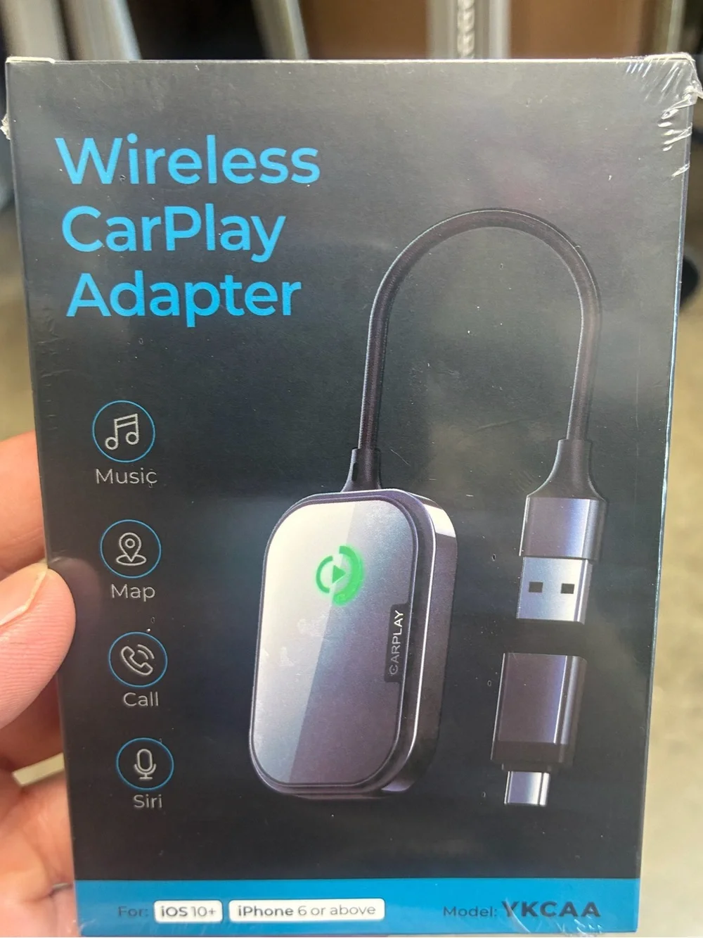 Wireless CarPlay Adapter Plug & Play Auto Connect for Cars from 2017 & iPhone